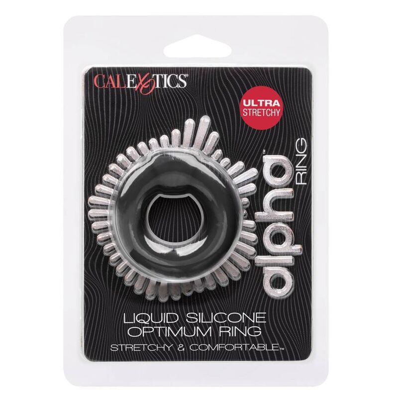 CalExotics Alpha Liquid Silicone Optimum Ring – Schwarz