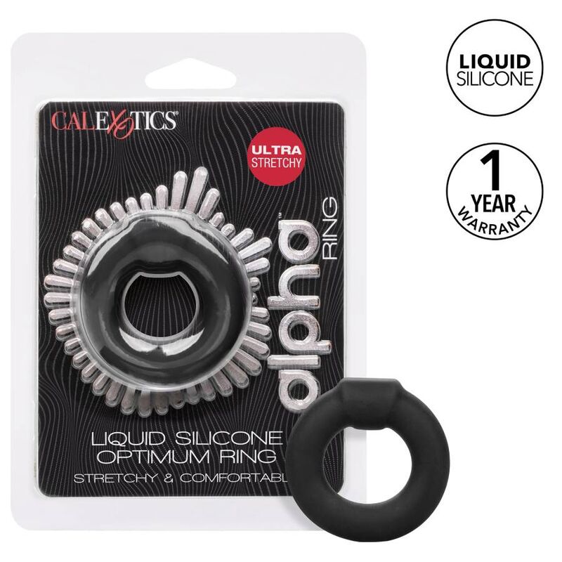 CalExotics Alpha Liquid Silicone Optimum Ring – Schwarz