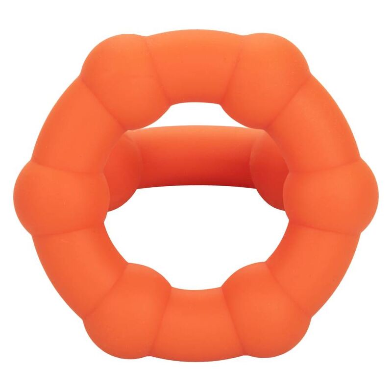 CalExotics Alpha Liquid Silicone All Star Ring – Orange