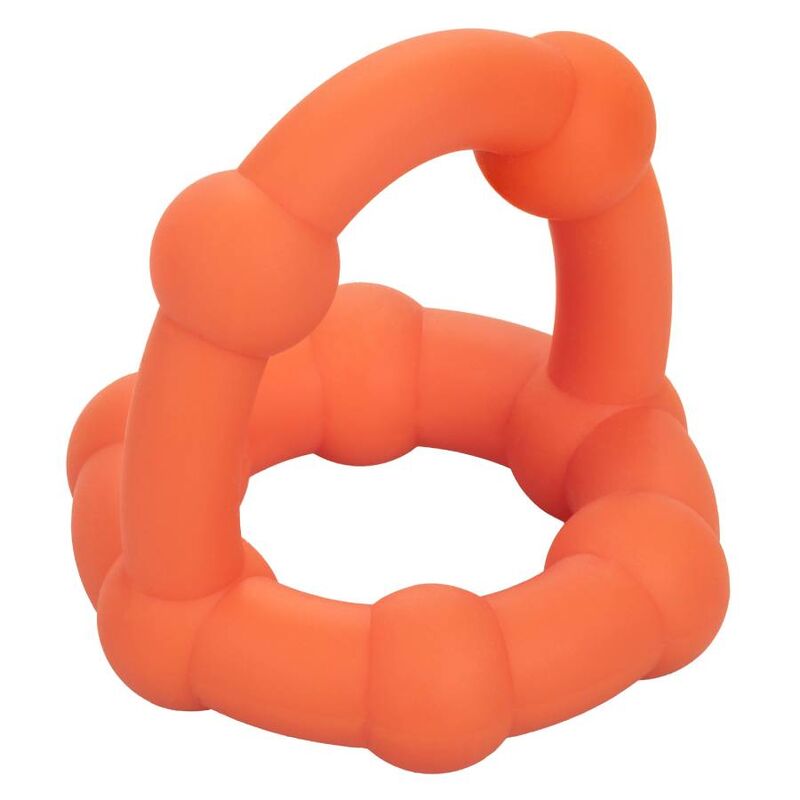 CalExotics Alpha Liquid Silicone All Star Ring – Orange