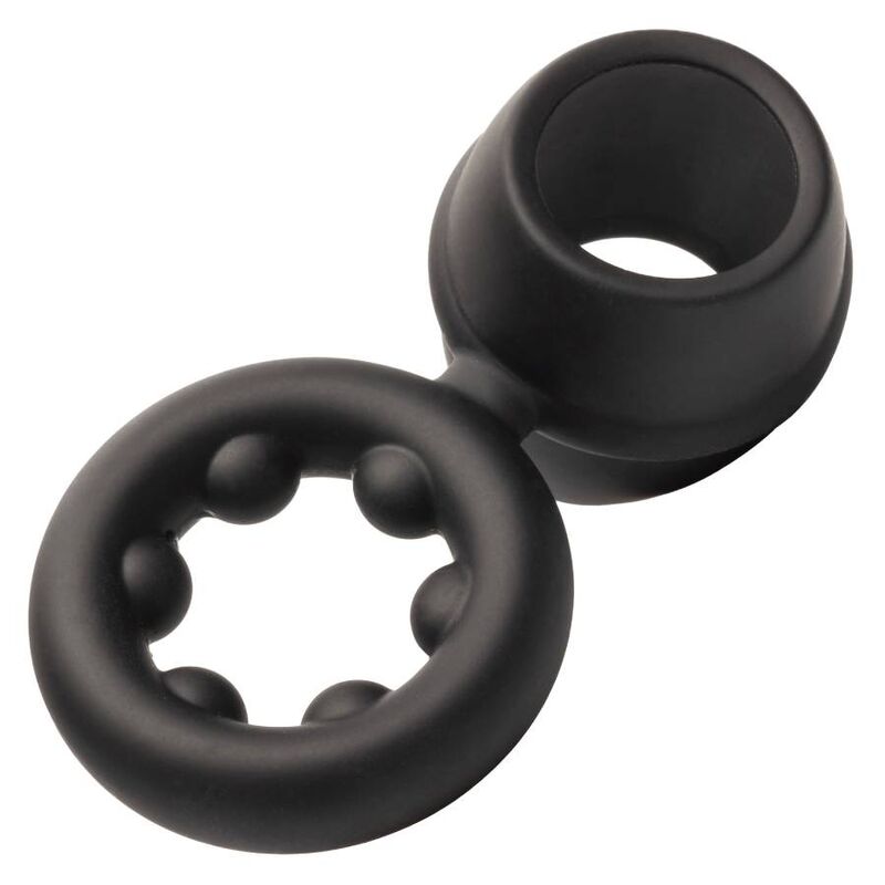 CalExotics Alpha Liquid Silicone Dual Magnum Ring – Schwarz
