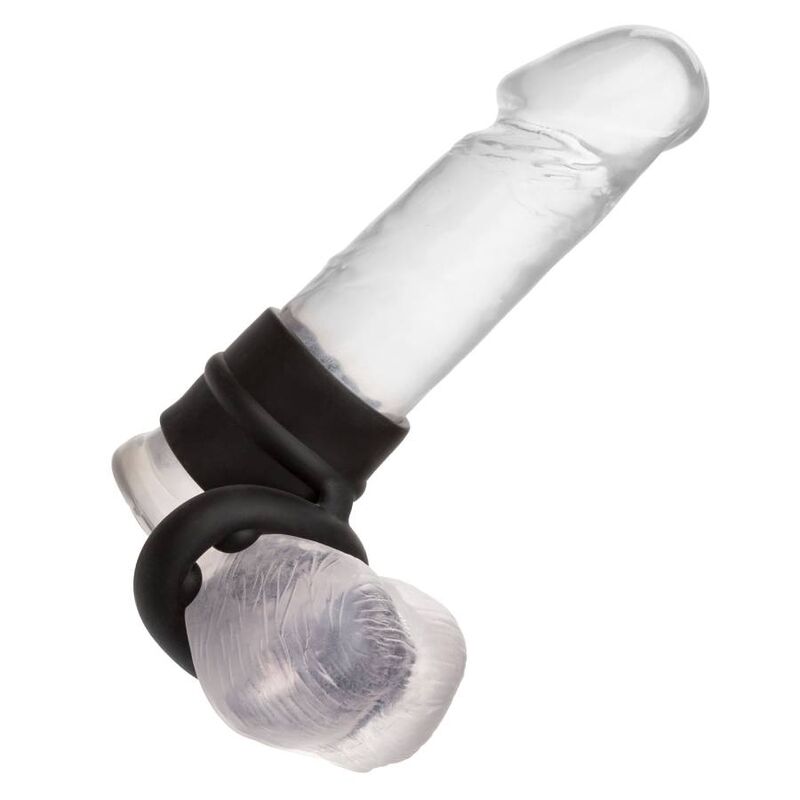 CalExotics Alpha Liquid Silicone Dual Magnum Ring – Schwarz