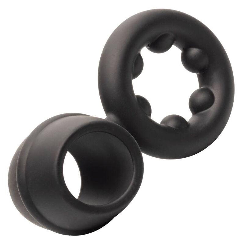 CalExotics Alpha Liquid Silicone Dual Magnum Ring – Schwarz