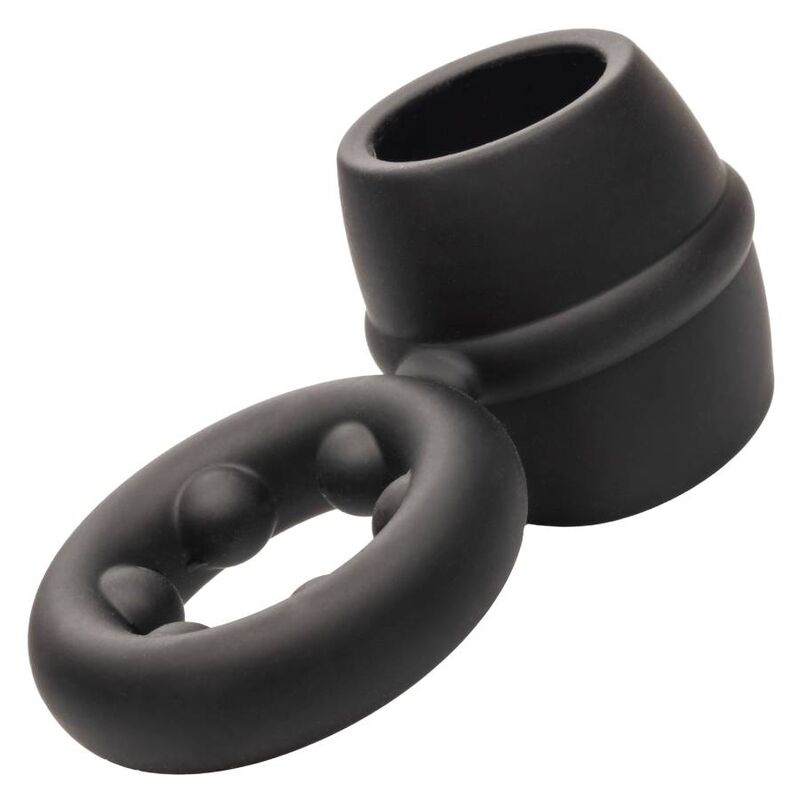 CalExotics Alpha Liquid Silicone Dual Magnum Ring – Schwarz