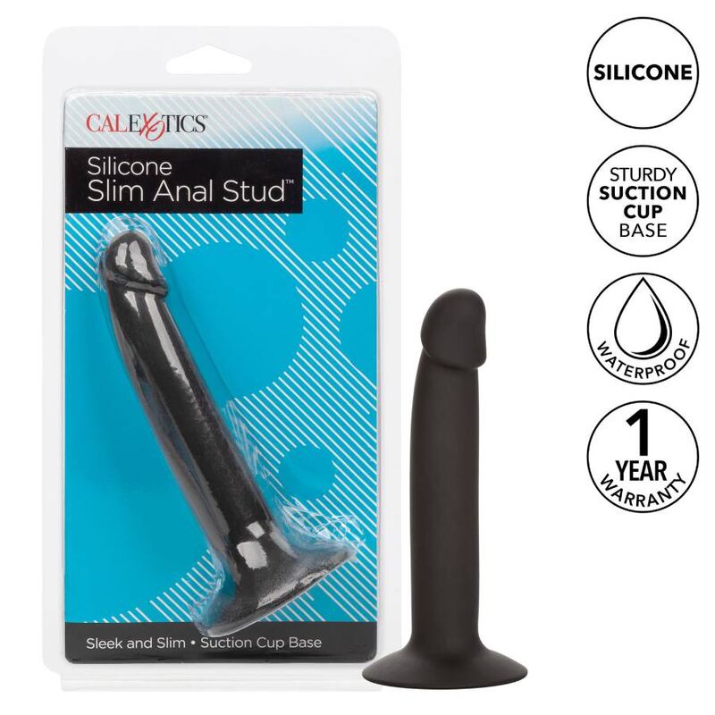 CalExotics Silikon Slim Anal Stud mit Saugnapfbasis