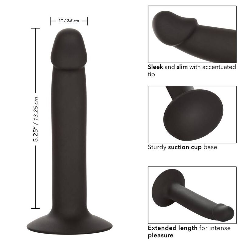CalExotics Silikon Slim Anal Stud mit Saugnapfbasis