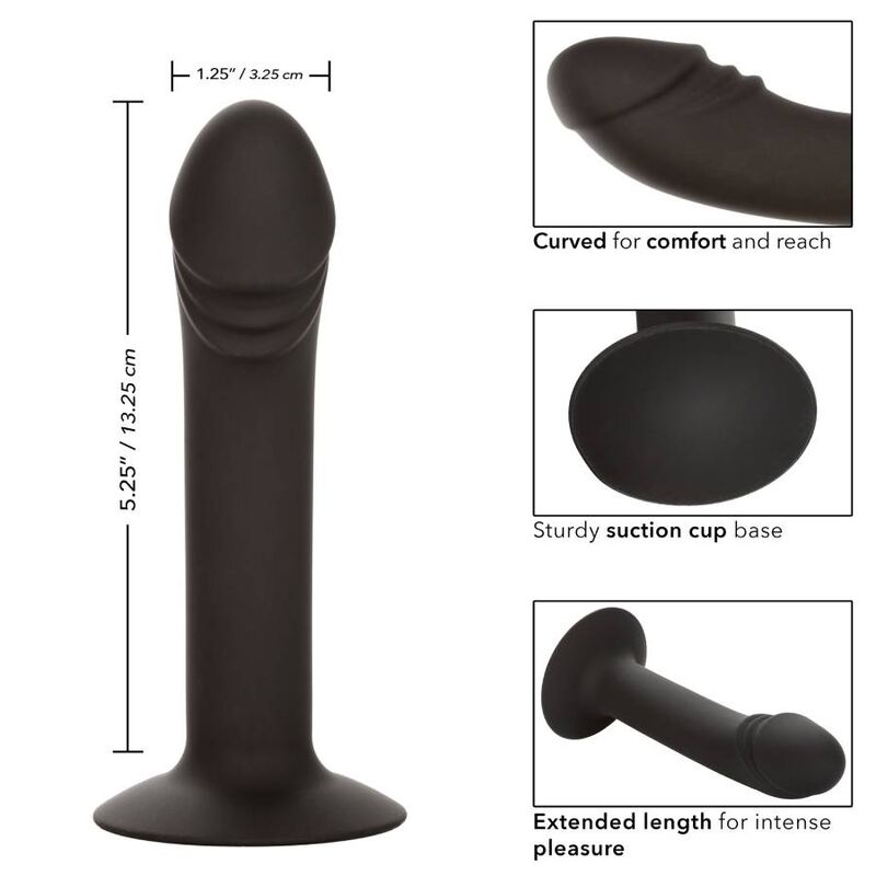 CalExotics Silikon Gebogener Anal-Stud mit Saugnapfbasis