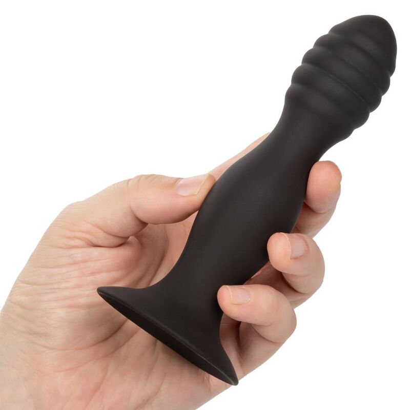 CalExotics Silikon Gerippter Anal Stud mit Saugnapfbasis