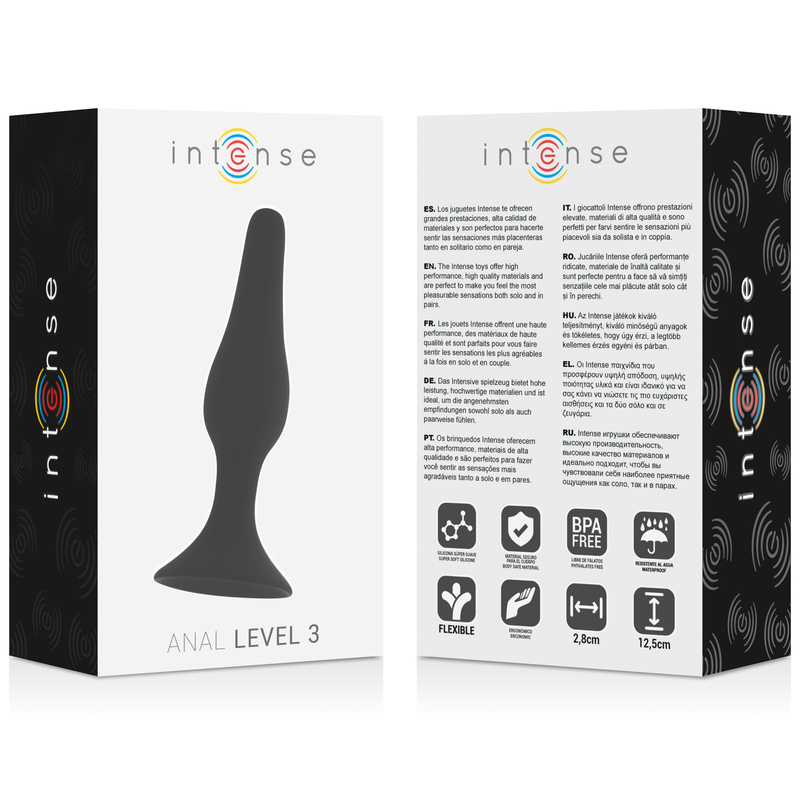 Intense Anal Stufe 3 12,5 cm Schwarz