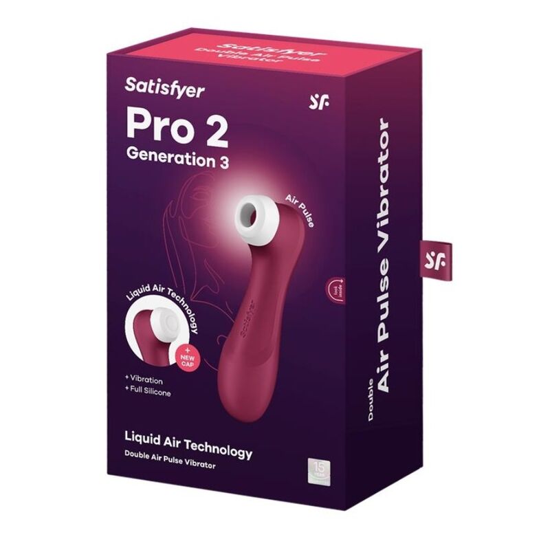 Satisfyer Pro 2 Generation 3 Liquid Air Stimulator – Weinrot