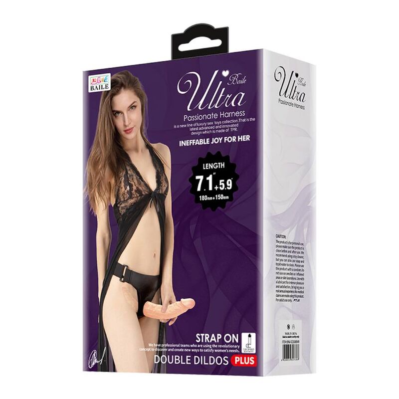 Baile Ultra Passion Doppeldildo mit Harness