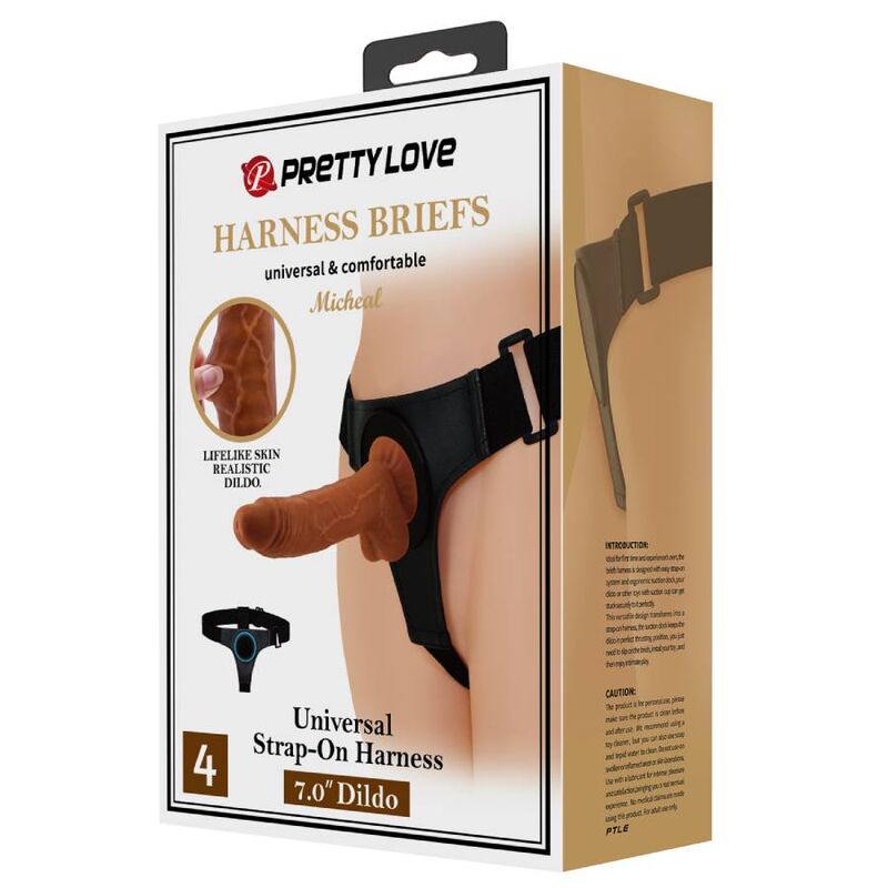 Pretty Love Universal-Harness-Hose mit Dildo Michael 20 cm