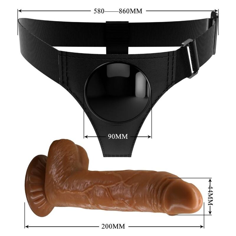 Pretty Love Universal-Harness-Hose mit Dildo Michael 20 cm