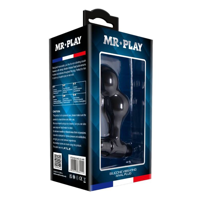 Mr. Play Silikon Vibrierender Analplug – Schwarz