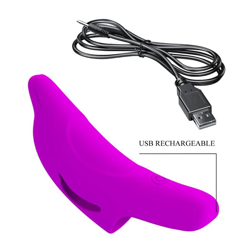 Pretty Love Delphini Delphin-Fingervibrator 10 Modi – Lila