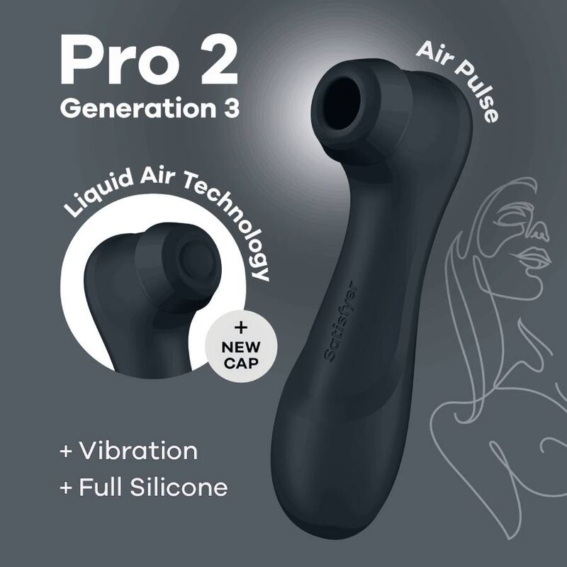 Satisfyer Pro 2 Generation 3 Liquid Air Stimulator – Schwarz