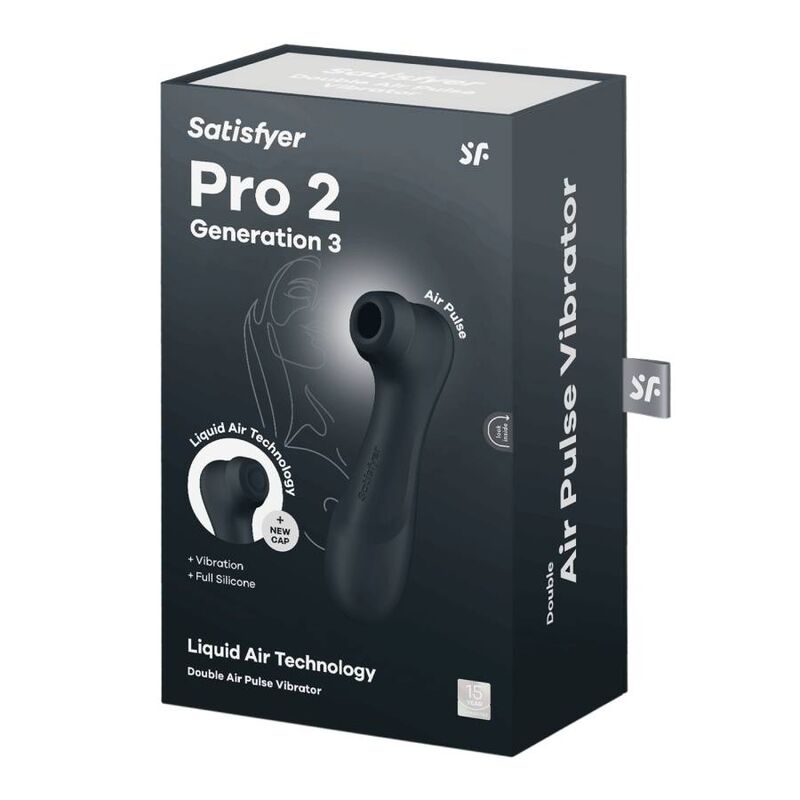 Satisfyer Pro 2 Generation 3 Liquid Air Stimulator – Schwarz
