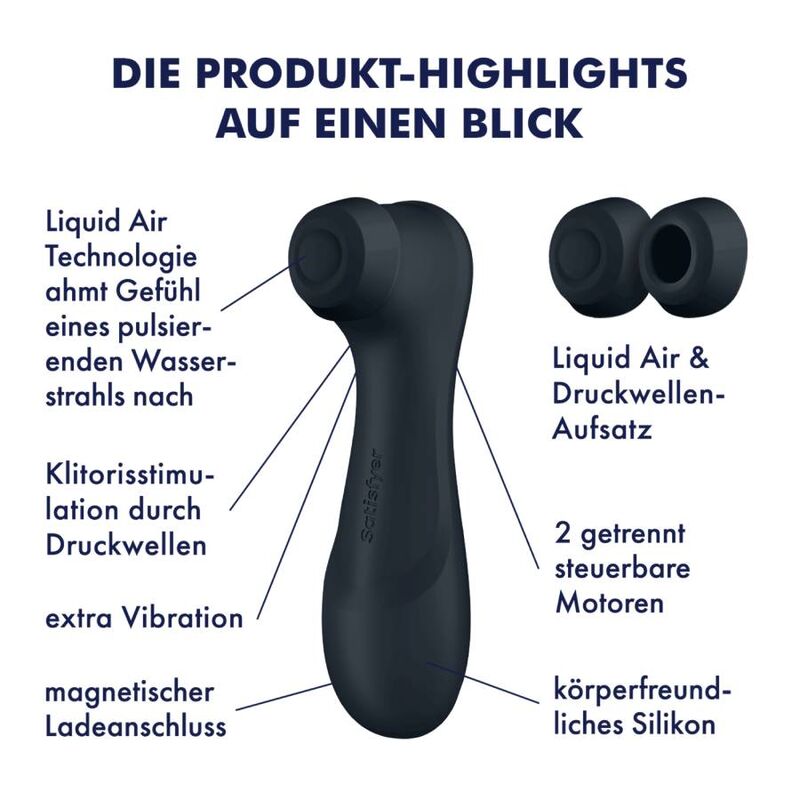 Satisfyer Pro 2 Generation 3 Liquid Air Stimulator – Schwarz