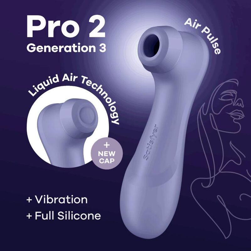 Satisfyer Pro 2 Generation 3 Liquid Air Stimulator – Lila