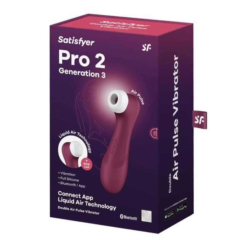 Satisfyer Pro 2 Gen 3 Liquid Air Bluetooth & App – Weinrot