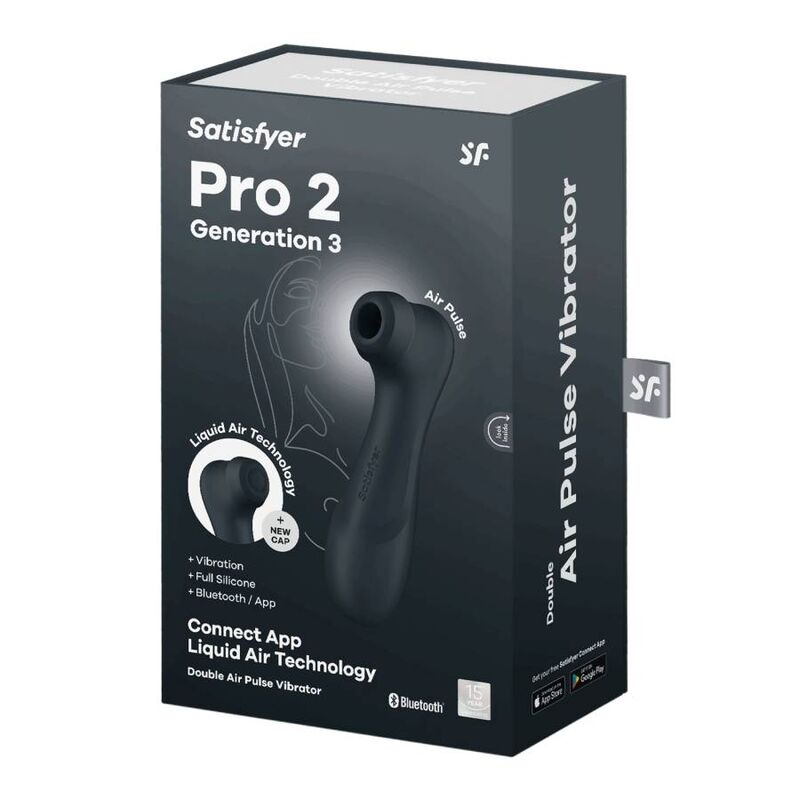Satisfyer Pro 2 Gen 3 Liquid Air Bluetooth & App – Schwarz