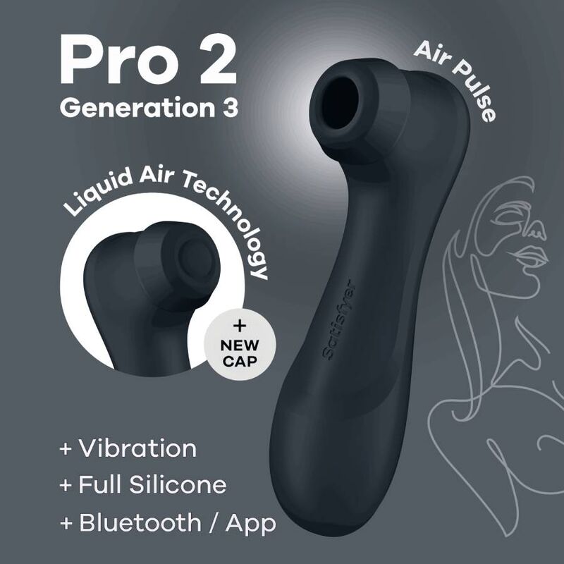 Satisfyer Pro 2 Gen 3 Liquid Air Bluetooth & App – Schwarz