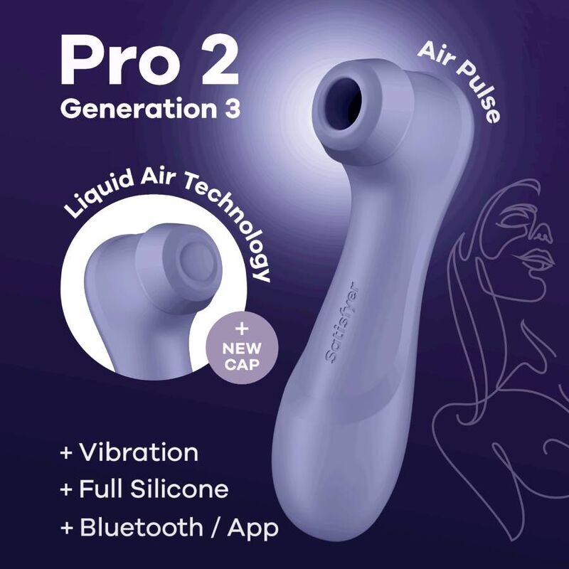 Satisfyer Pro 2 Gen 3 Liquid Air Bluetooth & App – Lila