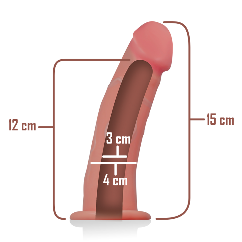 Intense Hohlgeschirr mit Dildo 16 X 3 CM