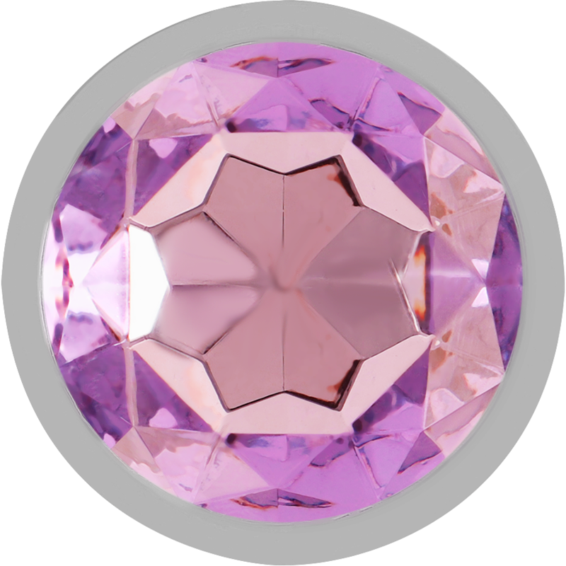 Intense Analplug aus Aluminiummetall mit Violettem Kristall, Grösse M