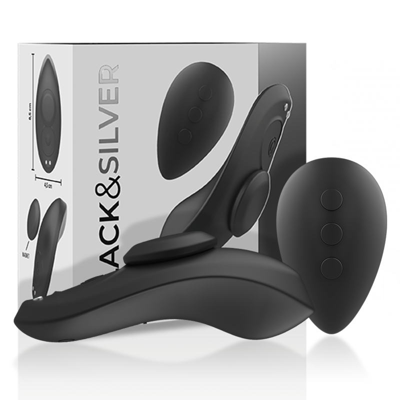 Black&Silver Preston Silikon-Panty-Vibrator wiederaufladbar – Schwarz