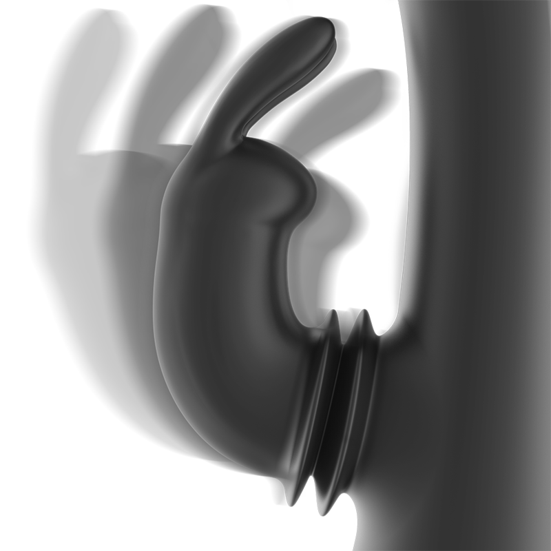 Black&Silver Adam Silikon Rabbit-Vibrator wiederaufladbar