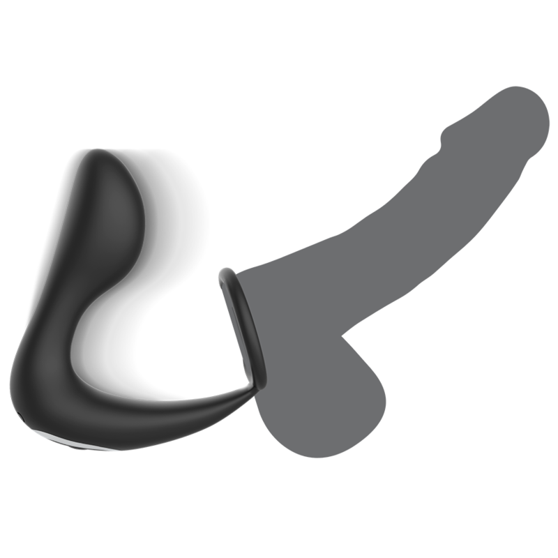 Black&Silver Silikon Anal-Massager mit Fernbedienung