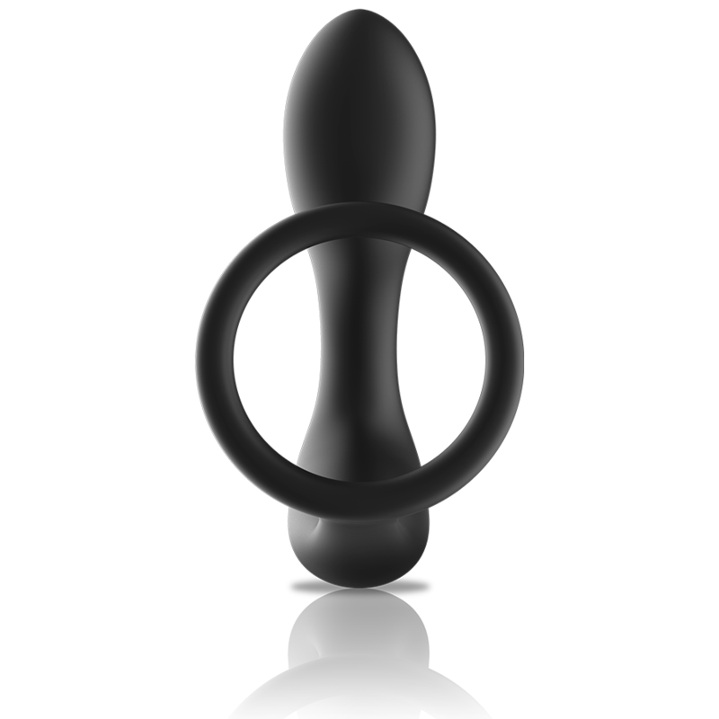 Black&Silver Silikon Anal-Massager mit Fernbedienung