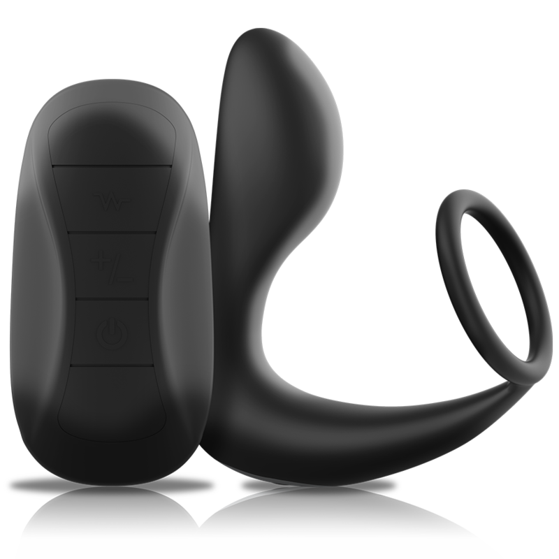 Black&Silver Silikon Anal-Massager mit Fernbedienung