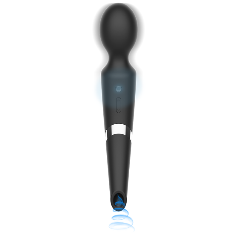 Black&Silver Beck 2-in-1 Saugnapf-Massagestab Silikon