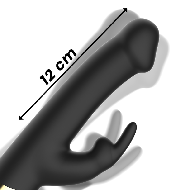 Ibiza Rotierender Rabbit-Vibrator Silikon Schwarz-Gold