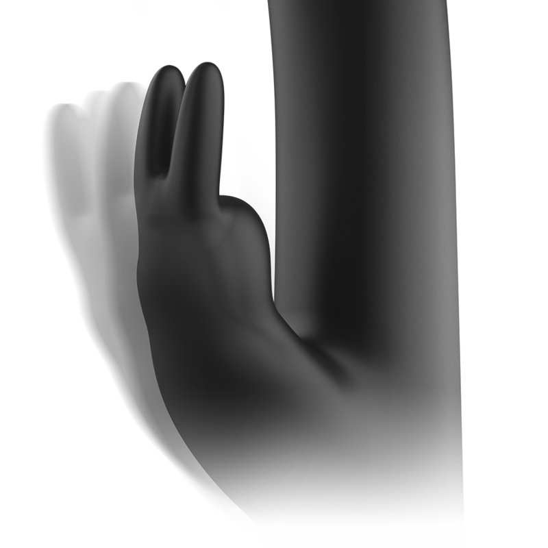Ibiza Rotierender Rabbit-Vibrator Silikon Schwarz-Gold