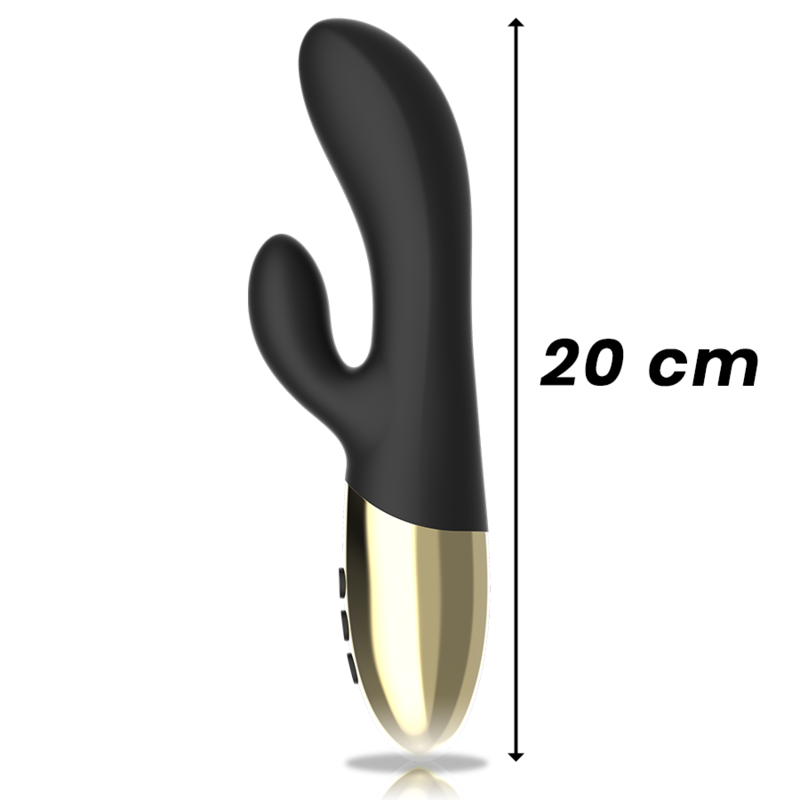 Ibiza Heating Rabbit-Vibrator mit Wärmefunktion Schwarz-Gold