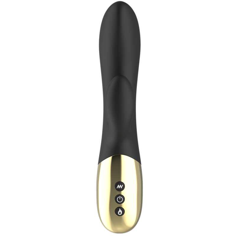 Ibiza Heating Rabbit-Vibrator mit Wärmefunktion Schwarz-Gold