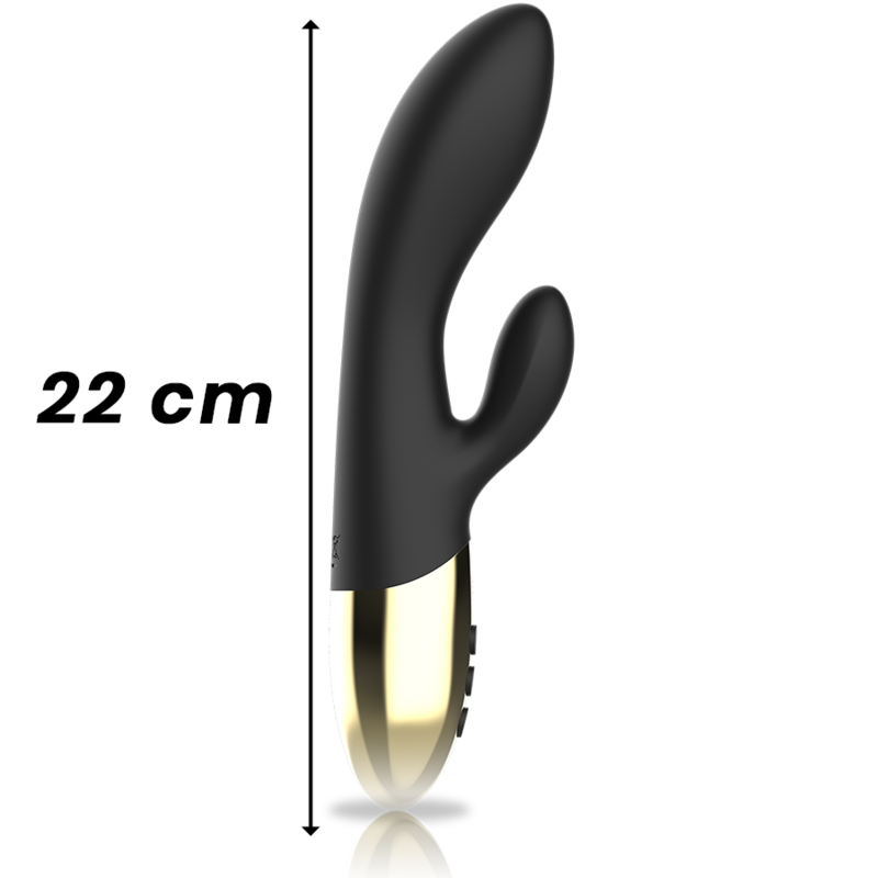 Ibiza Supersoft Rabbit-Vibrator Silikon Schwarz-Gold