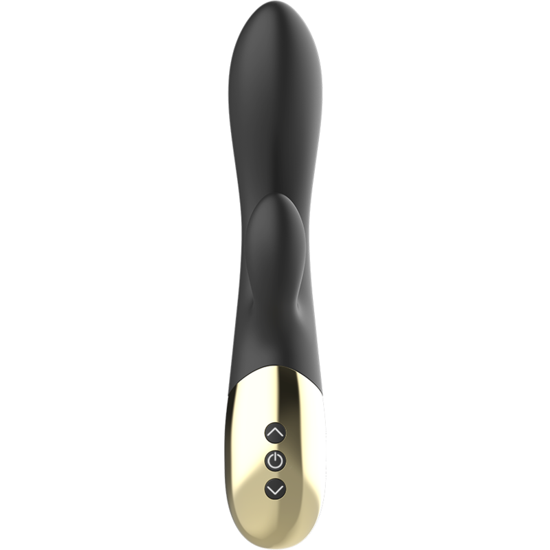 Ibiza Supersoft Rabbit-Vibrator Silikon Schwarz-Gold