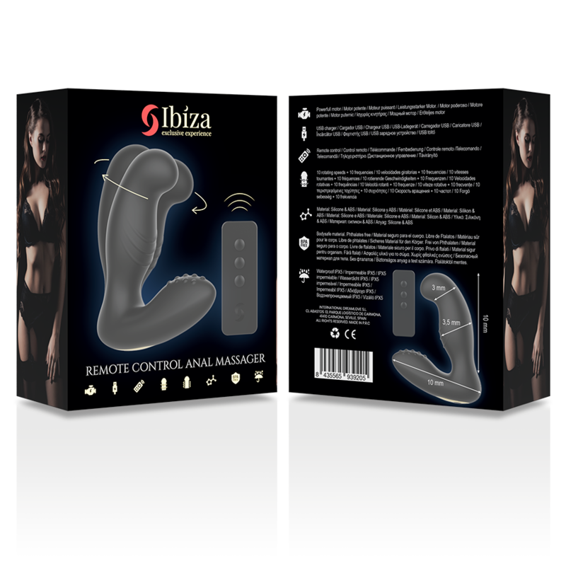 Ibiza Anal Remote Control Prostatavibrator 10x3,5 cm