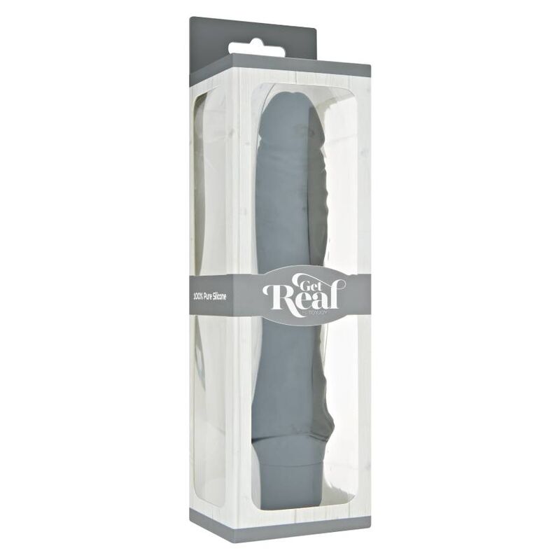 Get Real Klassischer Großer Silikon-Vibrator – Schwarz