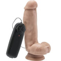 Get Real Vibrierender Dildo 12 cm mit Hodensack – Hautton