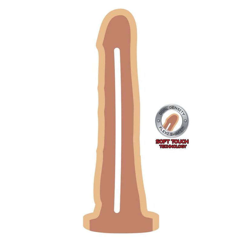 Get Real Dual Density Dong 19 cm mit Saugnapfbasis – Hautton