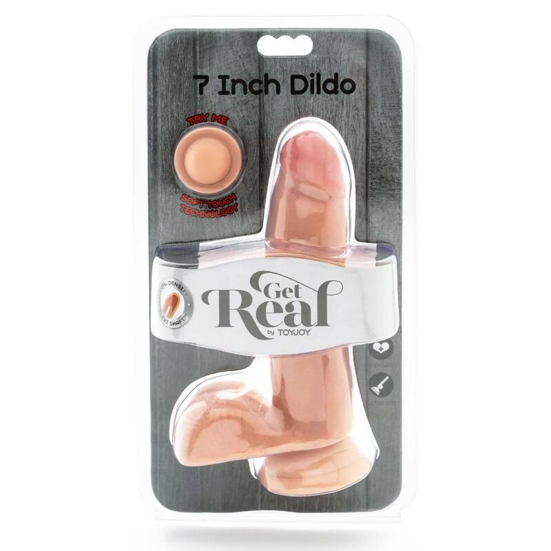 Get Real Dual Density Dildo 12 cm mit Hodensack – Hautton