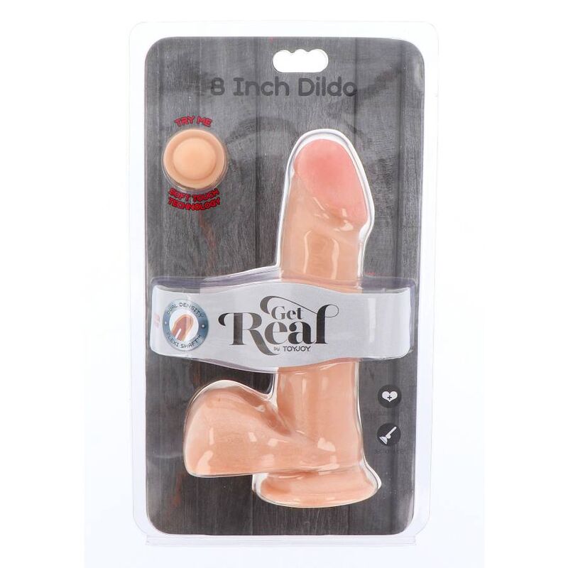 Get Real Dual Density Dildo 18 cm mit Hodensack – Hautton