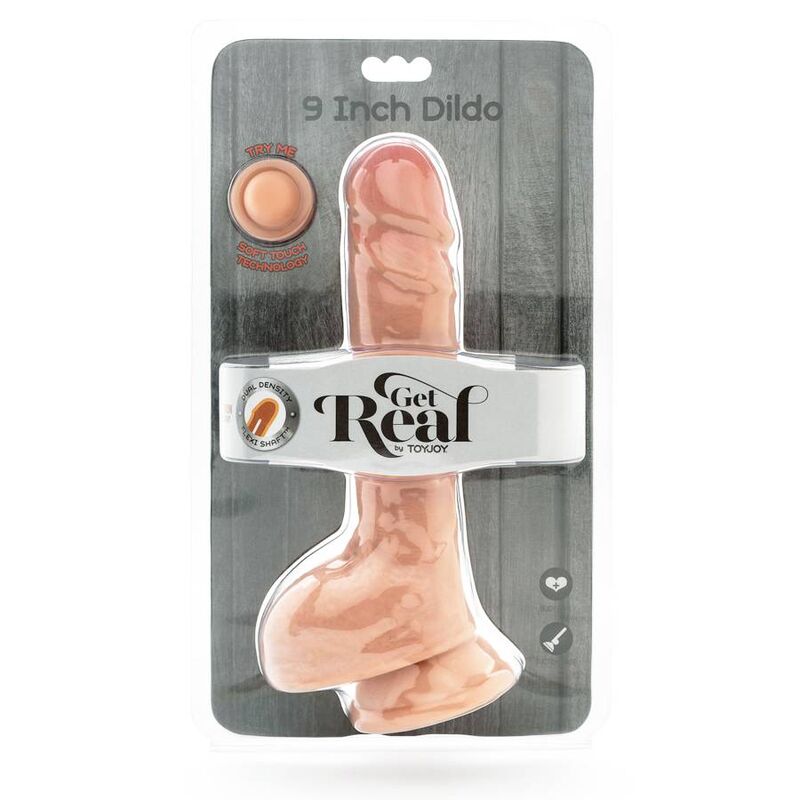 Get Real Dual Density Dildo 25,5 cm mit Hohlhülle – Hautton