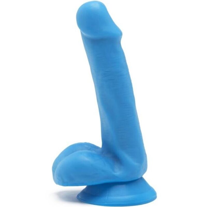 Get Real Happy Dicks Dildo 12 cm mit Hodensack – Blau