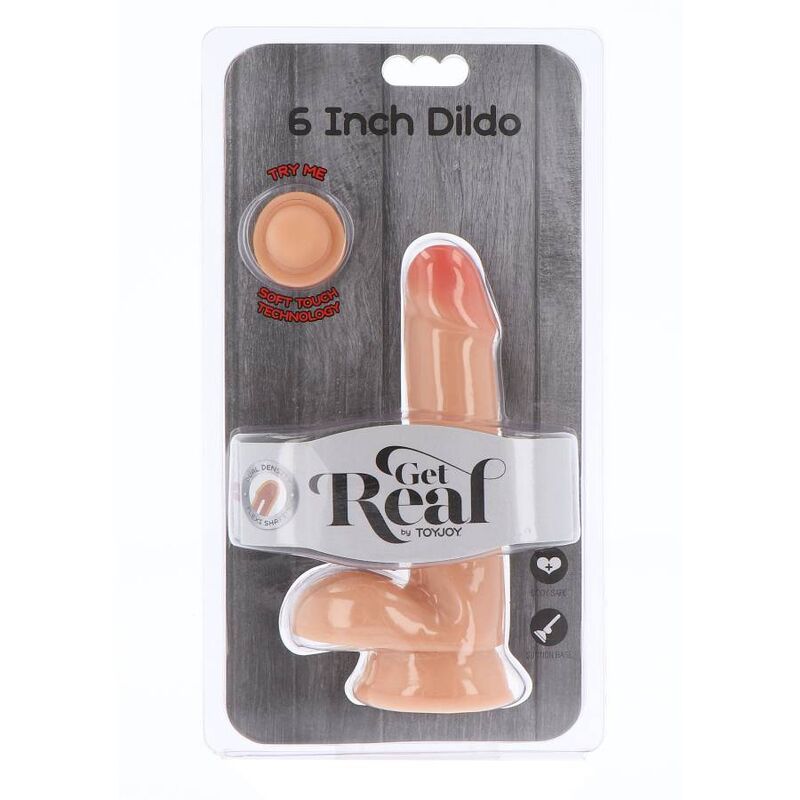 Get Real Dual Density Dildo 17 cm mit Hodensack – Hautton